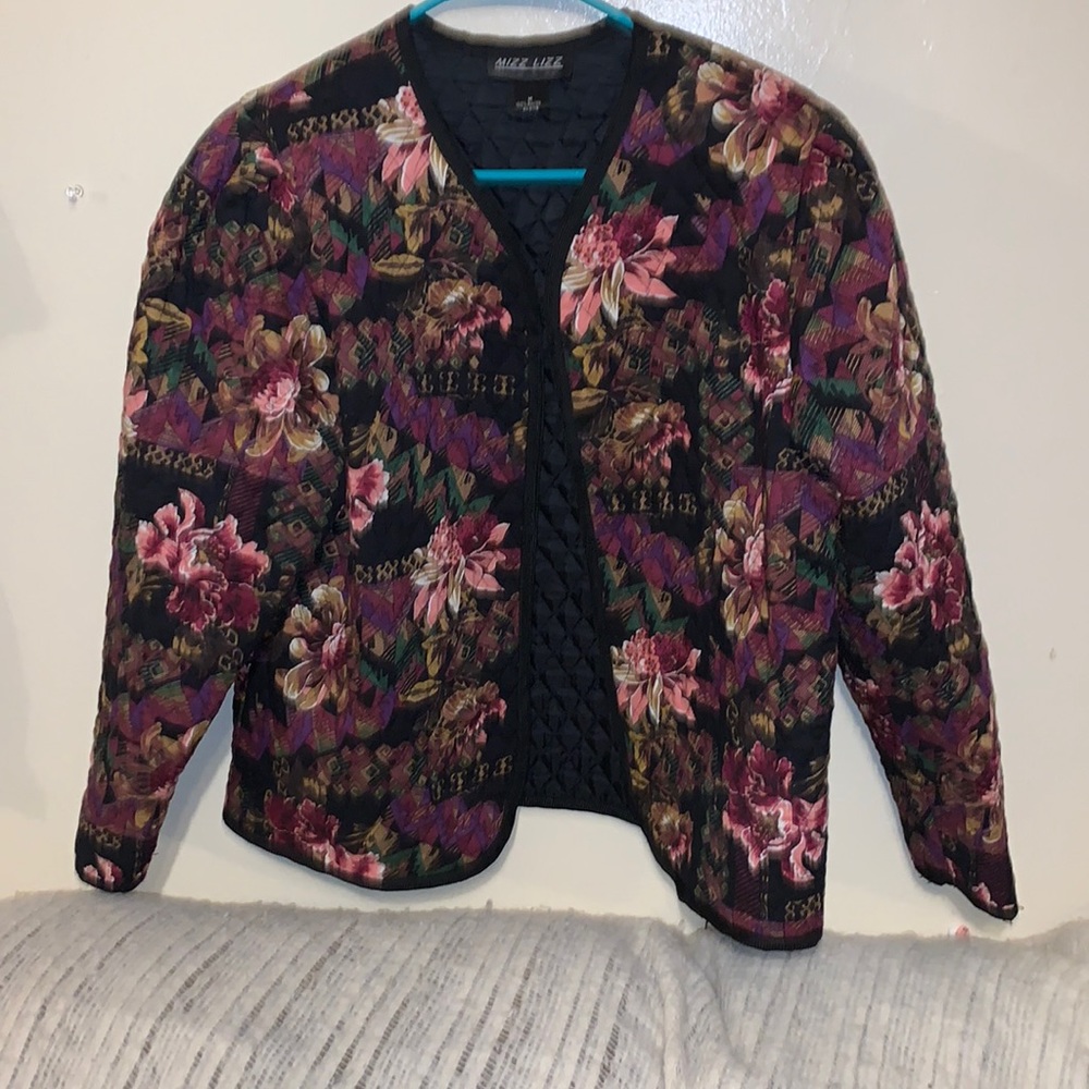 Mizz Lizz Floral Quilted Jacket